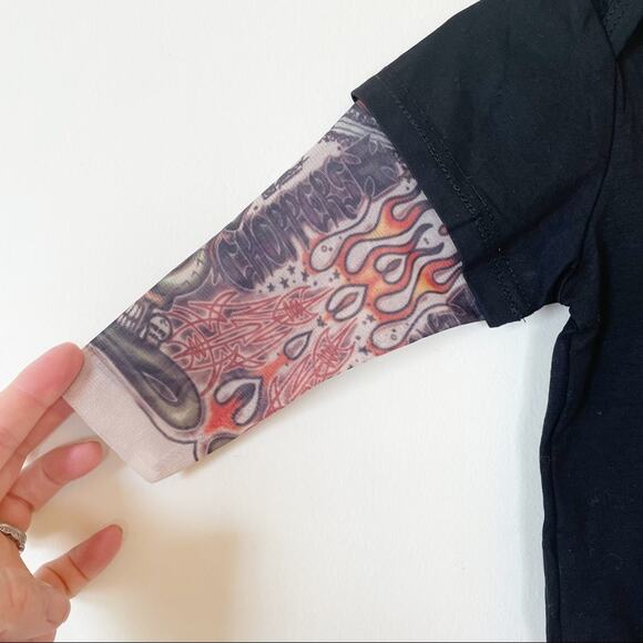 NWOT Kid Tales Fake Tattoo Sleeve Onesie 6-12 M - Picture 3 of 5